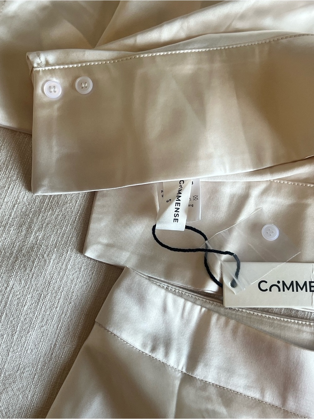 COMMENSE Satin Cowl Neck Top & Skirt Set - Picture 8 of 8